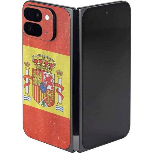 Spain Flag Distressed Google Pixel 9 Pro Fold Skin